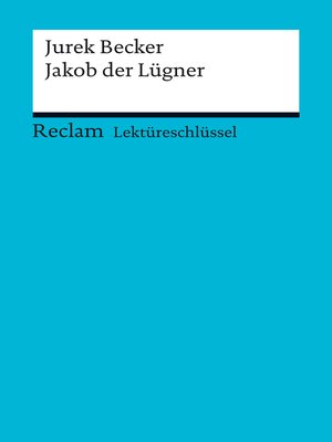 cover image of Lektüreschlüssel. Jurek Becker